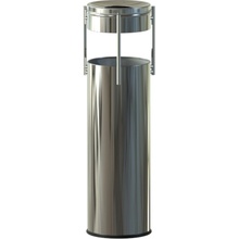 Alda Venkovní odpadkový koš s popelníkem Prestige Pillar 15 l, nerez ocel, lesklá 640
