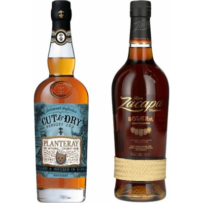 Planteray Cut & Dry 40% 0,7 l a Zacapa Solera Gran Reserva 40% 0,7 l (set)