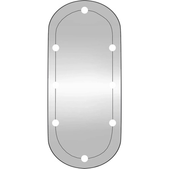 vidaXL Стенно огледало с LED лампи 40x90 см стъкло овално (3189163)