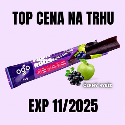 OGO Ovocná rolka jablko-černý rybíz 15 g – Sleviste.cz