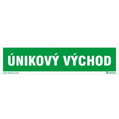 Walteco Únikový východ FTL, 200x50mm, plastová tabulka , 20135