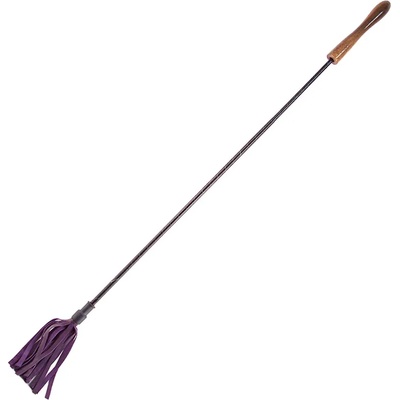 Rouge Garments Малък лилав камшик за езда с дървена дръжка