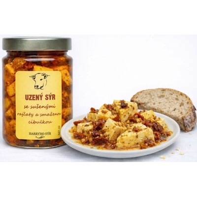 u Harryho Nakládaný Uzený sýr se Sušenými rajčaty a smaženou cibulkou 327 ml