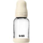 Bibs Стъклена бебешка бутилка Bibs - С каучуков биберон, 120 ml, Ivory (5019216) - ozone