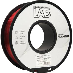 Съвместим Филамент PETG 1.75mm червен transparent Prof. Lab (186C) (FG-P200-E1)
