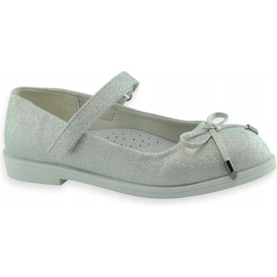 American Club lesklé balerínky pro dívku XD119/24 stříbrné