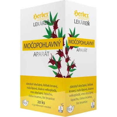 HERBEX Lekáreň MOČOPOHLAVNÝ aparát bylinná zmes 20 x 3 g