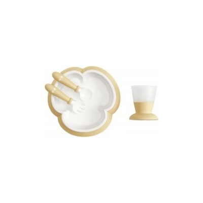 BabyBjörn jídelní set Powder Yellow 4 dílný