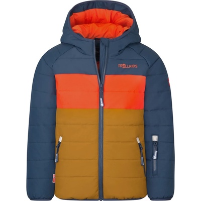 TROLLKIDS Детско зимно яке Trollkids Kid's Hafjell Snow Jacket Pro Ski jacket - Bronze / Mystic Blue / Orange - размер 176 (EU) (703-2537-2020)