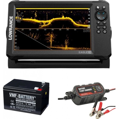 Lowrance Eagle Eye 9 Live Sonda + Baterie 2x12Ah + Nabíječka 1,2A