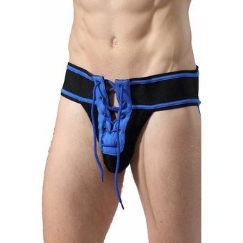 Image 1 of MOB Fetish Football Jockstrap Blue XL