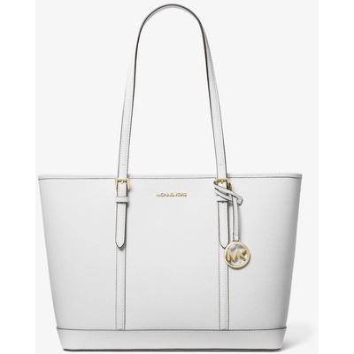 Michael Kors dámská velká kožená kabelka Jet Set Large Saffiano bílá