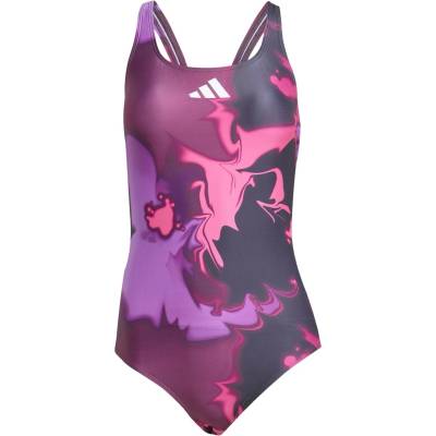 Adidas Дамски бански костюм Adidas Tie-Dyed Graphic V-Back Swimsuit Womens - Aurora Ivy