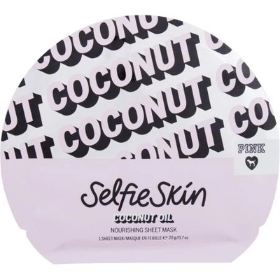 Pink Selfie Skin Coconut Oil Sheet Mask подхранваща маска с кокосово масло за жени