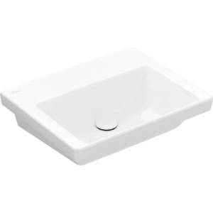 Villeroy & Boch Subway 3.0 - Умивалник за вграждане 55x44 см, без преливник, без отвор за смесител, CeramicPlus, алпийско бяло 4A70F6R1 (4A70F6R1)