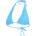 Speedo Горнище Speedo Women's Ty Tri Fold T Bikini Top - Blue