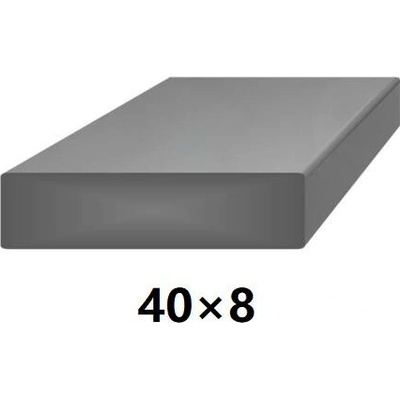 Plochá plná ocelová tyč 40x8 mm (pásovina), bez povrchové úpravy 6 m (J-P40x8-6)