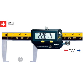 Microtech Дигитален шублер за измерване на външни канали Microtech MICRON FORCE SwissMet, IP67 - 150 мм, 0, 001 мм (141430156)