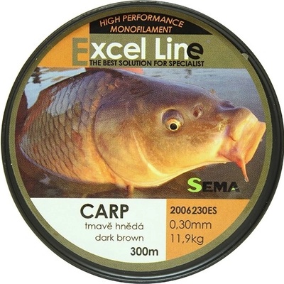 Sema Excel Carp Hnedá 300 m 0,22 mm 6,1 kg