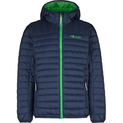 TROLLKIDS Детско синтетично яке Trollkids Kid's Eikefjord Jacket Synthetic jacket - Navy / Bright Green - размер 116 (EU) (703-3293-0215)