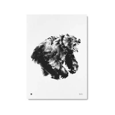 Plakát Bear velký 50x70 cm Teemu Järvi Illustrations
