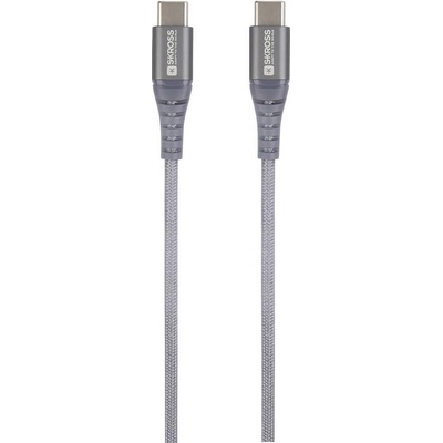 Skross SKCA0017 USB, USB 2.0 USB-C ® zástrčka, USB-C ® zástrčka, 1,2m, šedý