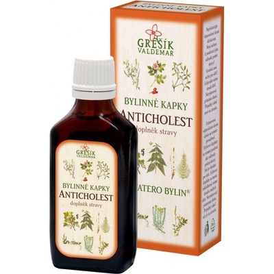 Grešík bylinky na cholesterol kapky Anticholest 40% líh 50 ml