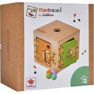 Eichhorn Монтесори куб с ключалки Eichhorn 100006054, 12 см