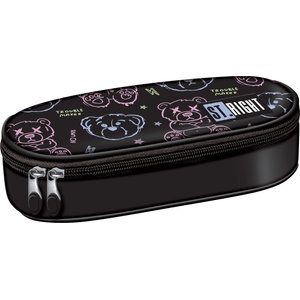 ST.RIGHT Овален ученически несесер St. Right Trouble Maker Bear - С 1 цип (PC01)