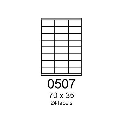 etikety RAYFILM 70x35 univerzálne biele R01000507A (100 list./A4) R0100.0507A