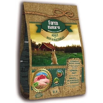 Farm Nature Adult Beef and Vegetables - храна за израстнали кучета, телешко със зеленчуци 12, 5 кг ASM54MT12B