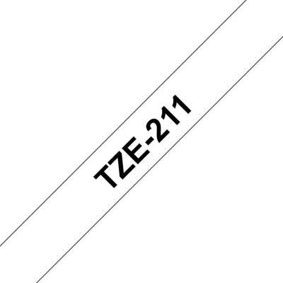 Brother TZe-211, biela / čierna 1 ks (6mm, laminovaná) TZe211