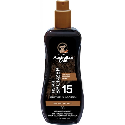 Australian Gold Sunscreen spray gél Bronzer SPF15 237 ml