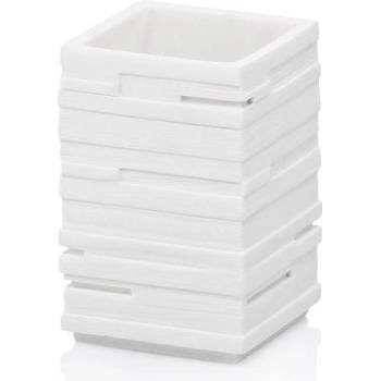 KELA Поставка за четки за зъби от полирезин KELA Posidon, бяла (2238)