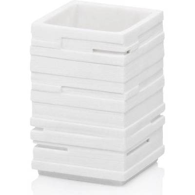 KELA Поставка за четки за зъби от полирезин KELA Posidon, бяла (2238)