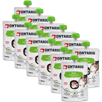 ONTARIO Cat пате от вкусно месо с патица 12 x 90 г