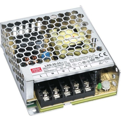 Průmyslový zdroj Mean Well LRS-35-24, 24V/1,5A