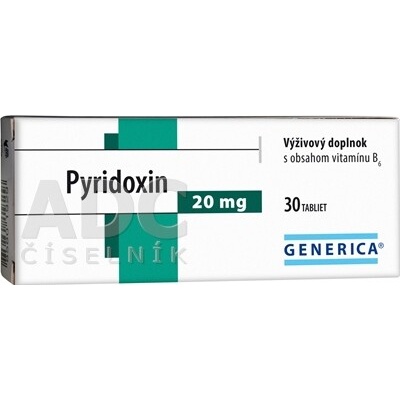 Generica Pyridoxin tabliet 30 kapsúl