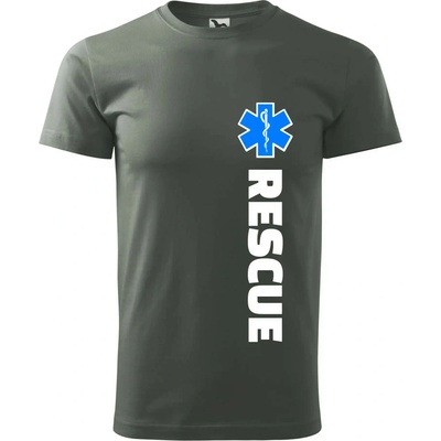 Rescue pre záchranárov pánske tričko tmavá bridlica