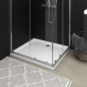 vidaXL Правоъгълно ABS душ корито, бяло, 80x90 см (148908)