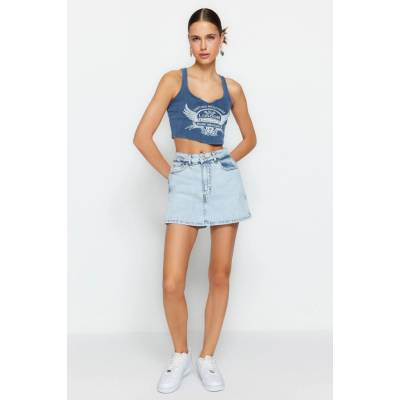 Trendyol Denim modrá šedá