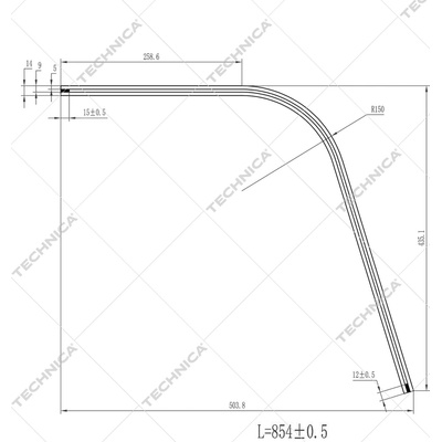 TECHNICA Predné sklo, zaoblené pre 461160 | TECHNICA, 461160/051