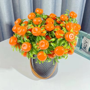 Изкуствен букет 7 клонки Мандарини 31 см