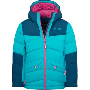 TROLLKIDS Детско синтетично яке Trollkids Girl's Narvik Jacket Pro Synthetic jacket - Dark Turquoise / Madeira Blue / Bright Berry - размер 176 (EU) (703-4660-0220)