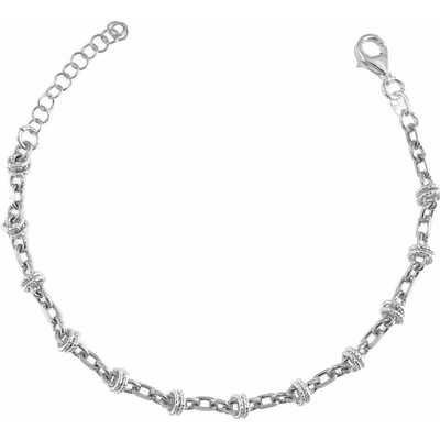 INFINITYSILVER Stříbrný náramek zdobený kroužky 1404100R1+118+
