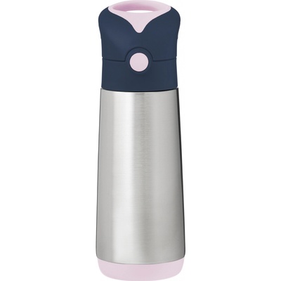 b.box Termoska na pitie so slamkou indigo ružová 500 ml