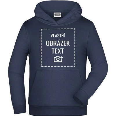 Dětská mikina s vlastním potiskem Námořnická modrá