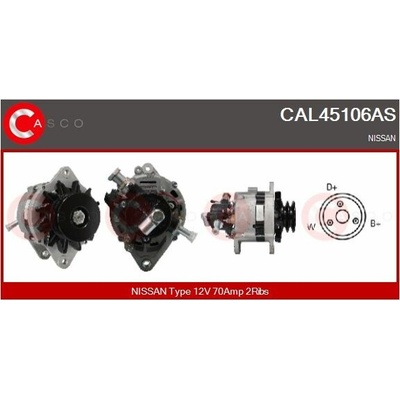 ALTERNATOR 12V 70A CAL45106AS