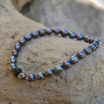 Katyba náramky Říční perla modrá S0685