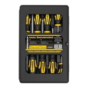PROTECO 10.07-990-05 sada skrutkovačov 8-dielna, PL, PH